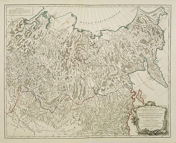 VAUGONDY, R. de, Partie Orientale de l'Empire de Russie en Asie., antique map, old maps