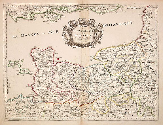 SANSON, N. / MARIETTE, P.,  Duche et Gouvernement de Normandie.., antique map, old maps