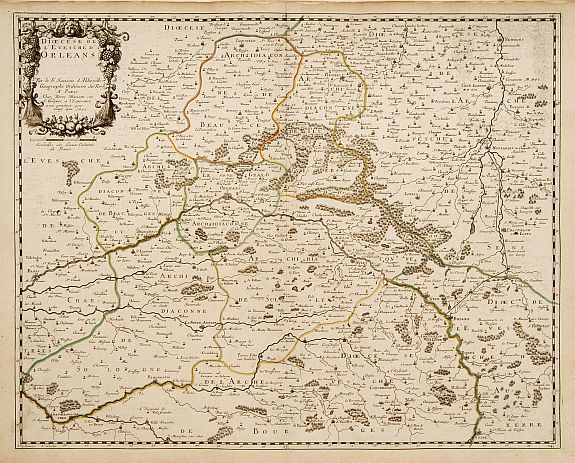 SANSON, N. / MARIETTE, P.,  Dioecese de L'Evesche d'Orleans.., antique map, old maps