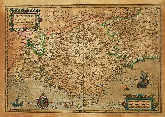 MERCATOR,G./ HONDIUS,J.,  Provinciae, Regionis Galliae.., antique map, old maps