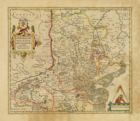 MERCATOR,G./ HONDIUS,J.,  Limburgensis Ducatus Nova Descriptio., antique map, old maps