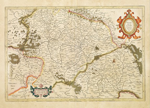MERCATOR,G./ HONDIUS,J.,  Frankenlandt. Francia orientalis., antique map, old maps