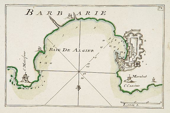 ROUX,J.,  [72] Barbarie., antique map, old maps
