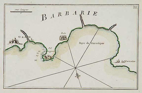 ROUX, J.,  [73] Barbarie.  Oran.., antique map, old maps