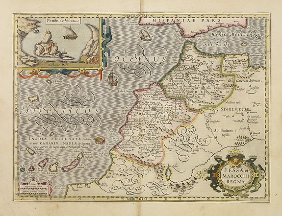 MERCATOR, G./ HONDIUS, J., Fessae et Marocchi Regna., antique map, old maps