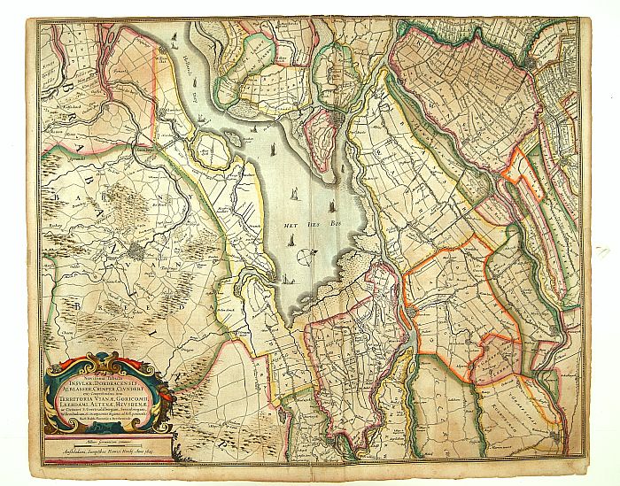 MERCATOR,G./ HONDIUS,J.,  Insular Dordracencis, Alblasser, Crimper, Clundert.., antique map, old maps