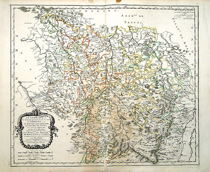 SANSON,N./ MARIETTE,P.,  La Lorraine et les Estats qui passent.., antique map, old maps