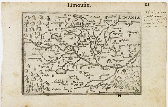 LANGENES,B.,  Limania / Limousin., antique map, old maps