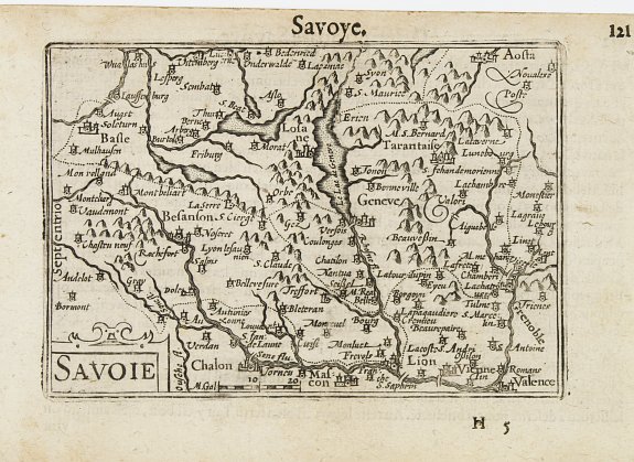 LANGENES,B.,  Savoie., antique map, old maps
