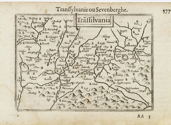 LANGENES, B.,  Trassilvania / Transilvanie / Sevenberghe., antique map, old maps