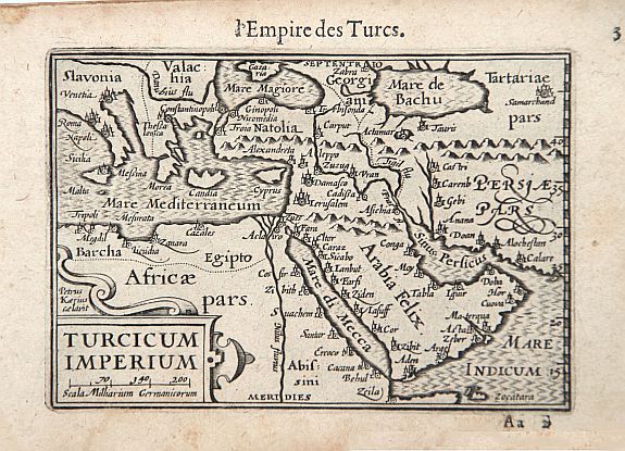 LANGENES, B., Turcicum Imperium / Empire Turc., antique map, old maps