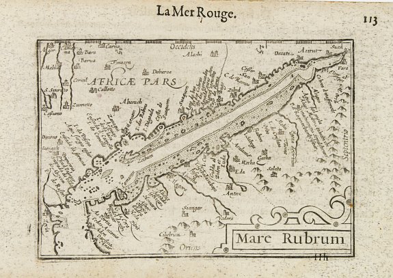 LANGENES, B., Mare Rubrum / Mer Rouge., antique map, old maps