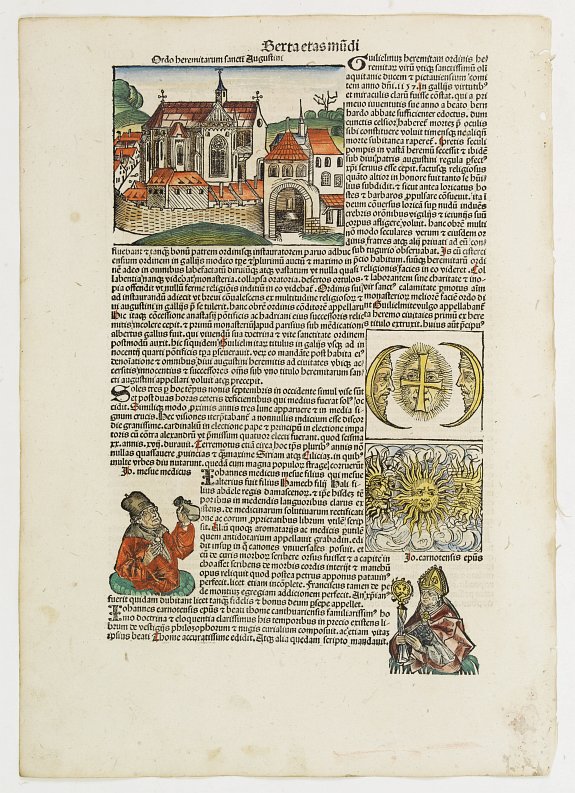 SCHEDEL, H., Sexta Etas Mudi., antique map, old maps