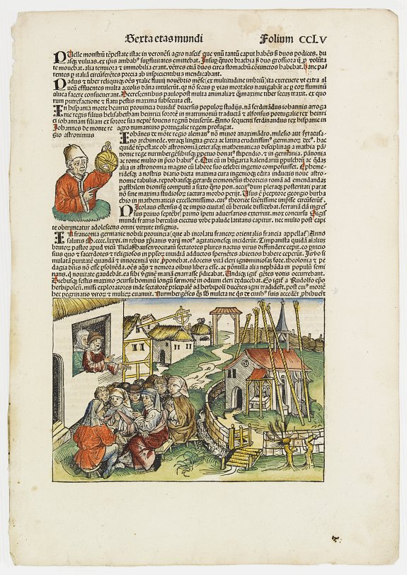 SCHEDEL, H., Sexta Etas Mudi. Folio CCLV. (, antique map, old maps