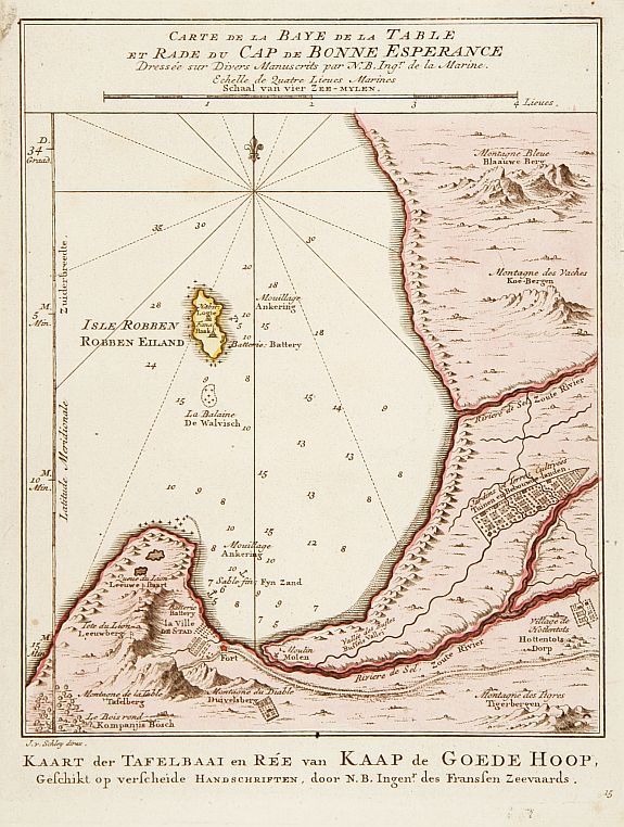 HARREVELT,E.van/ CHANGUION,D.J., Carte de la Baye de la Table .. / Cap de Bonne Esperance., antique map, old maps