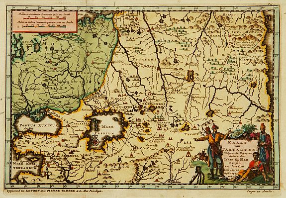 VAN DER AA,P., Kaart van Tartaryen., antique map, old maps