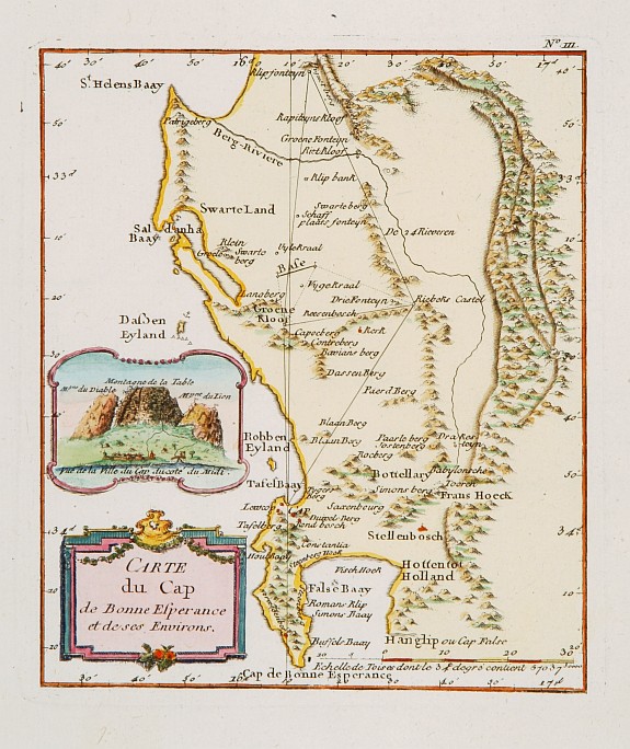 ANONYMOUS, Carte du Cap de Bonne Esperance et de ses Environs., antique map, old maps