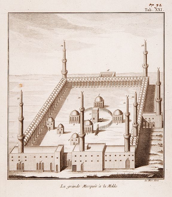 ANONYMOUS, La Grande Mosquee a la Mekke., antique map, old maps