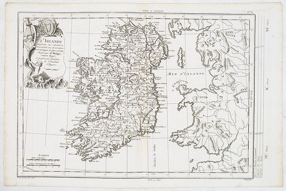 PHILIPPE DE PRETOT, E.A., L'Irlande. . ., antique map, old maps