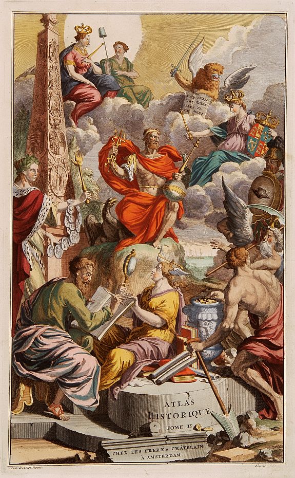 CHATELAIN, H., Title page: Atlas Historique.., antique map, old maps