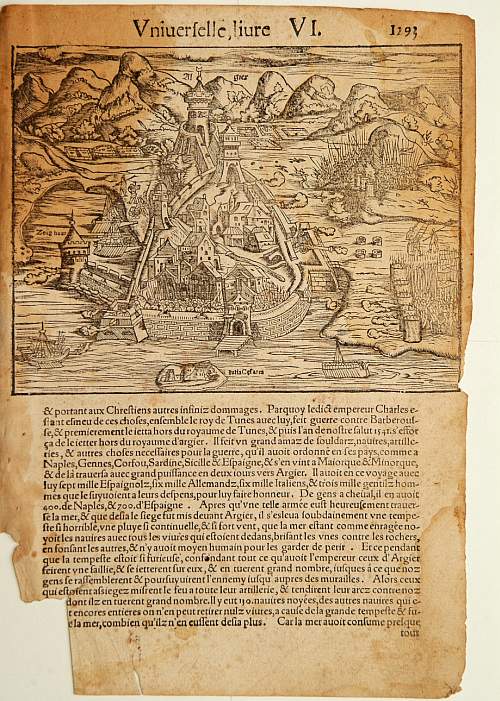 M�NSTER, S.,  [Algiers]., antique map, old maps