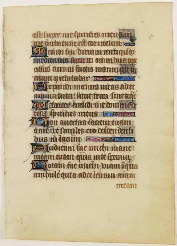 Book of Hours., Leaf on vellum from a manuscript Book of Hours., antique map, old maps