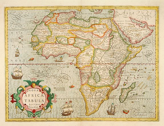 MERCATOR, G. / HONDIUS, J., Nova Africae Tabula., antique map, old maps