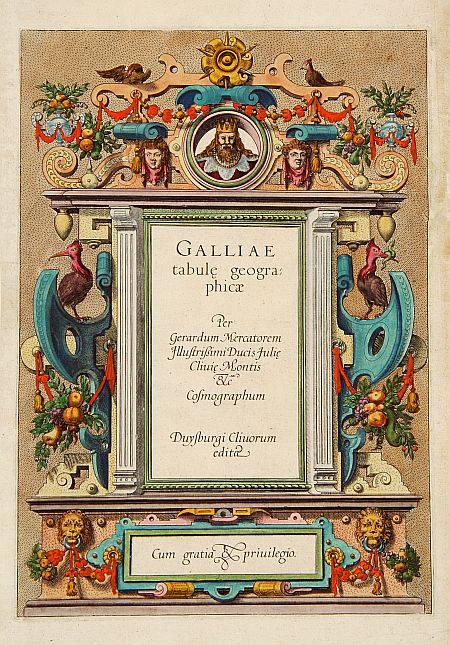 MERCATOR,G. / HONDIUS, J.,  [Titlepage] Galliae tabulae geographicae.., antique map, old maps