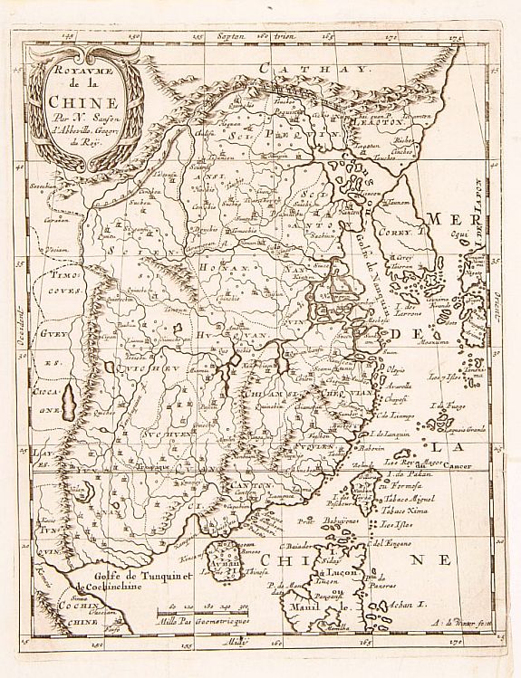 SANSON,N., Royaume de la Chine.., antique map, old maps