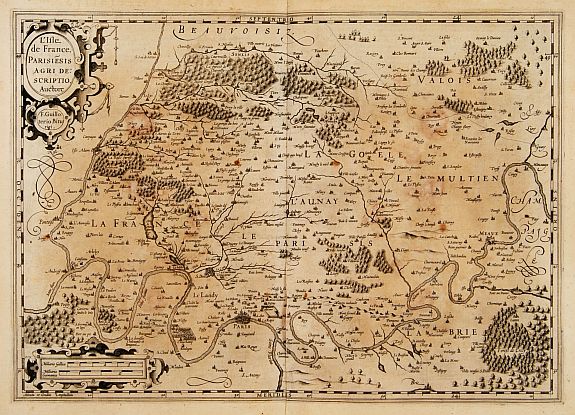 MERCATOR,G./ HONDIUS,J.,  L�Isle de France. Parisiesis Agri Descriptio.., antique map, old maps