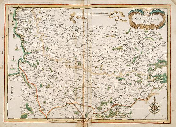 TASSIN, N.,  Carte generale de Picardie et Artois., antique map, old maps