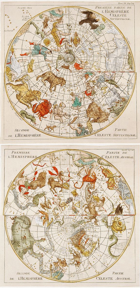 BACK, J. C., Premiere partie de l' Hemisphere Celeste Septentrional.., antique map, old maps