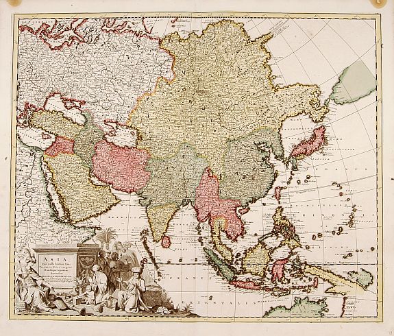 VALK,L., Asia Quà nulla beatior.., antique map, old maps