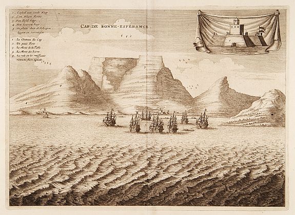 DAPPER,O., Cap de Bonne-éspérance, antique map, old maps