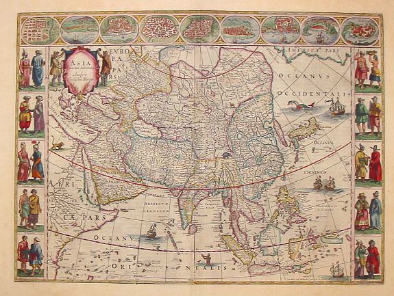 BLAEU,W., Asia noviter delineata.., antique map, old maps