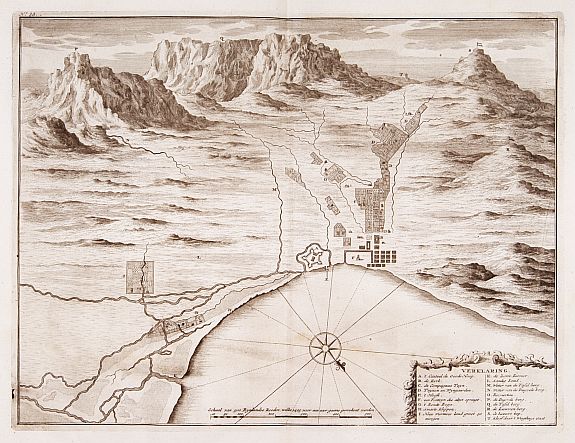 VALENTIJN,F., Cape of Good Hope [no title], antique map, old maps