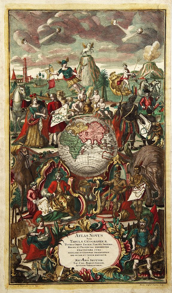 HOMANN, J.B., Titlepage: Atlas Novus Terrarum orbis Imperia., antique map, old maps