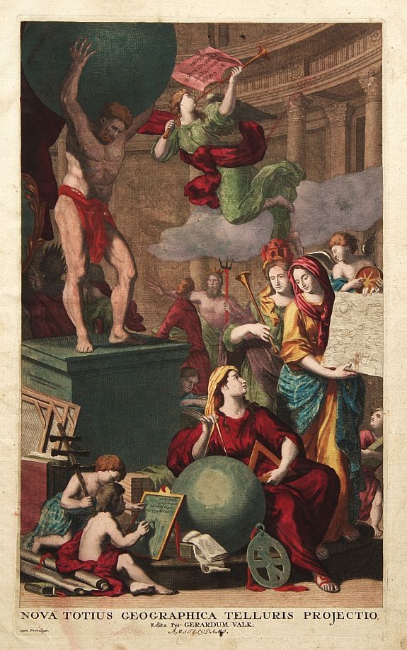 VISSCHER, N., Title page: Atlas Minor sive totius Orbis Terrarum.., antique map, old maps