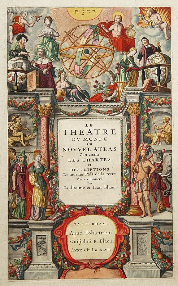 BLAEU, W. & J., Title page., antique map, old maps