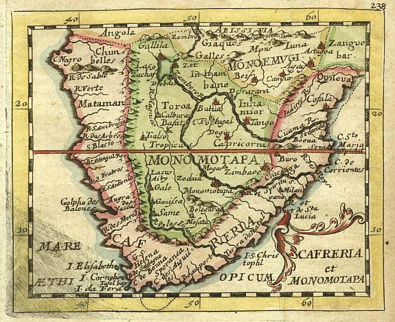 DUVAL,P. / HOFFMAN, J., Cafrereia et Monomotapa., antique map, old maps