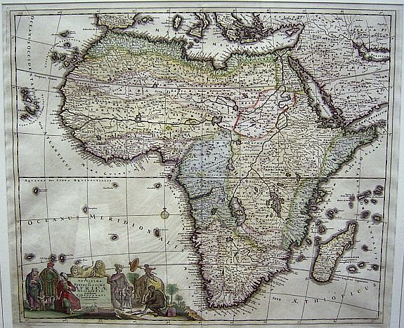 DANCKERTS, J., Totius Africae Accuratissima Tabula., antique map, old maps