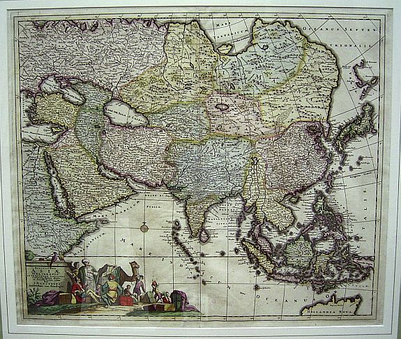 DANCKERTS,T., Exactissima Asiae delineatio.., antique map, old maps