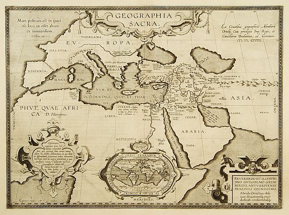 ORTELIUS,A., Geographia Sacra., antique map, old maps