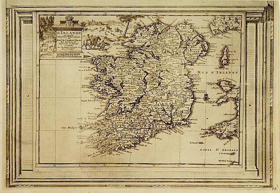AA, P. van der, L'Irlande, suivant les nouvelles observations.., antique map, old maps