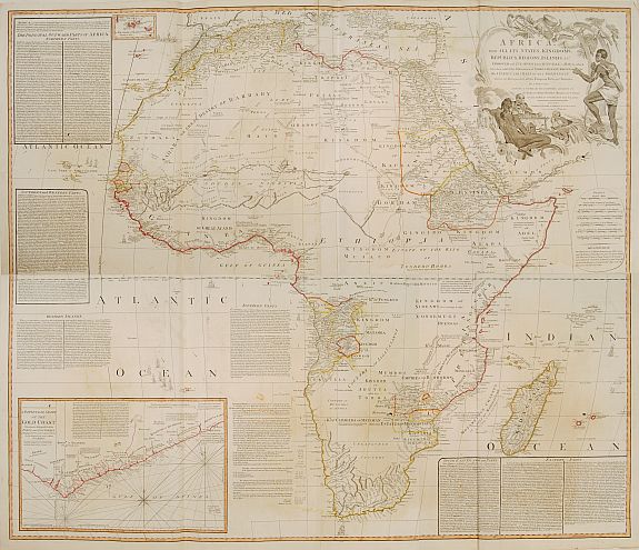 LAURIE AND WHITTLE, Africa with all its States, Kingdoms, Republics, regions.., antique map, old maps