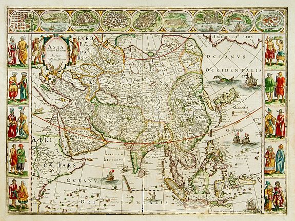 BLAEU,W., Asia noviter delineata.., antique map, old maps