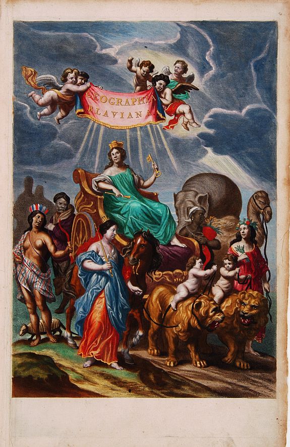 BLAEU, J., Title page from , antique map, old maps