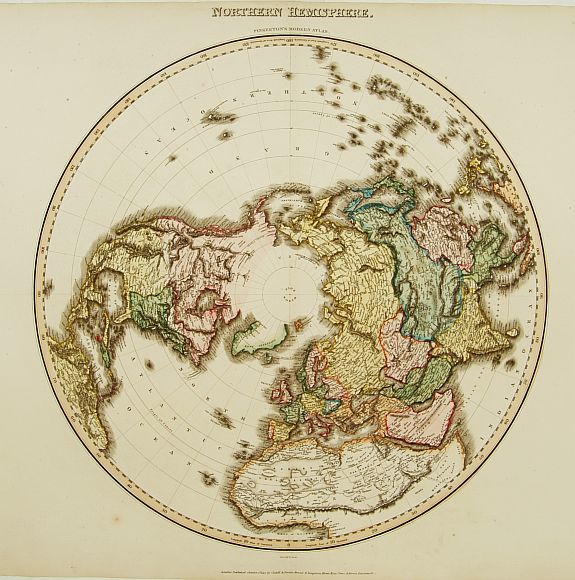 PINKERTON,J., Northern Hemisphere., antique map, old maps
