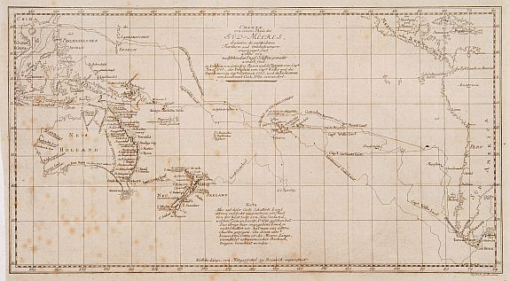 ANONYMOUS, Charte von einem theile des SÜD=MEERES.., antique map, old maps