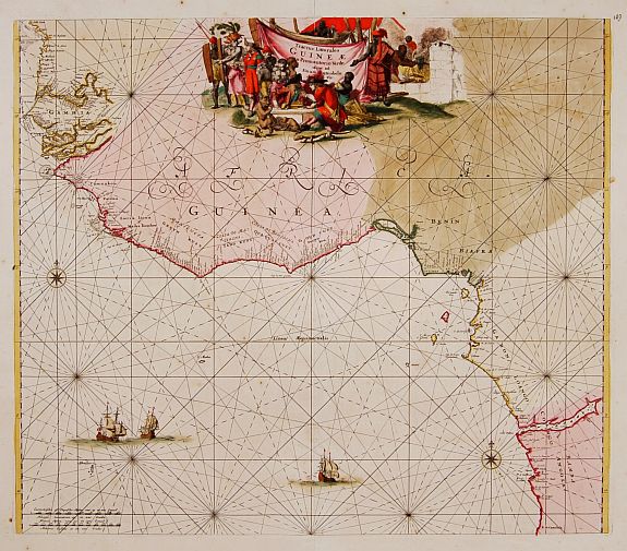 DE WIT,F., Tractus Littorales Guineae a Promontorio Verde.., antique map, old maps